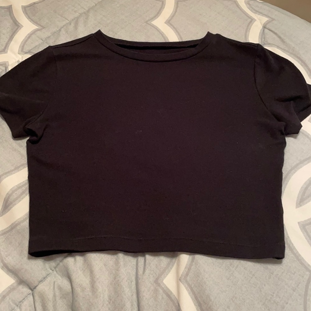 Plain Black Crop top From Target
